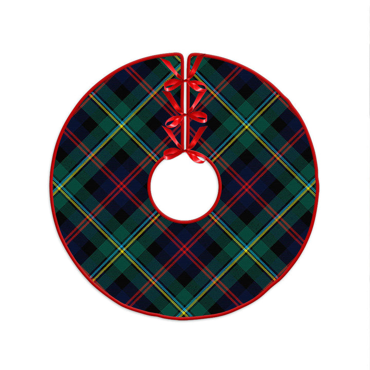 Malcolm Modern Clan Badge Tartan Christmas Tree Skirt