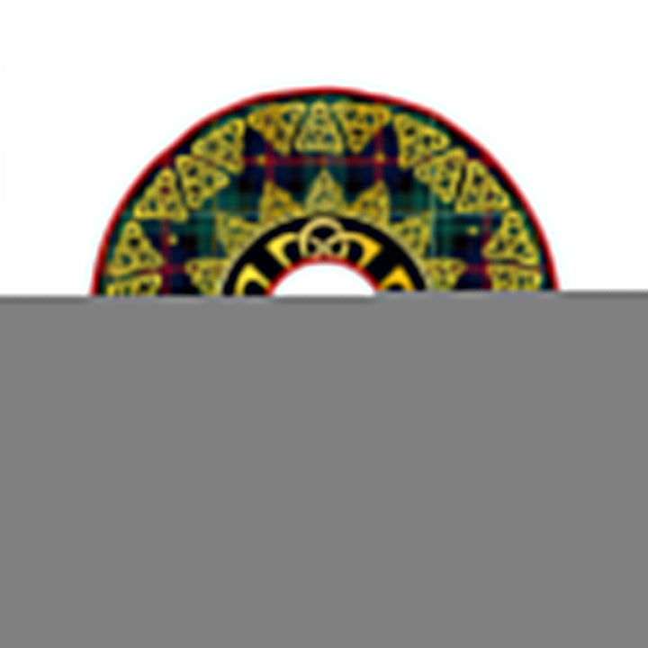 Malcolm Modern Clan Badge Tartan Christmas Tree Skirt Golden Celtic Heritage