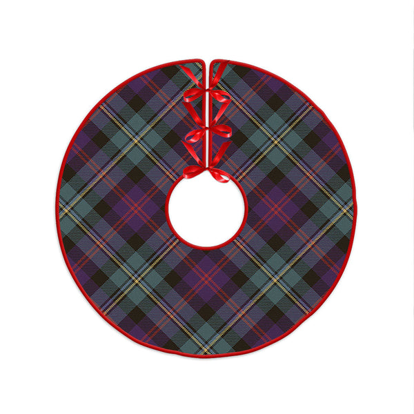 Malcolm Weathered Clan Badge Tartan Christmas Tree Skirt