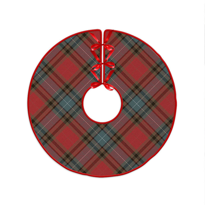 Manson Weathered Clan Badge Tartan Christmas Tree Skirt