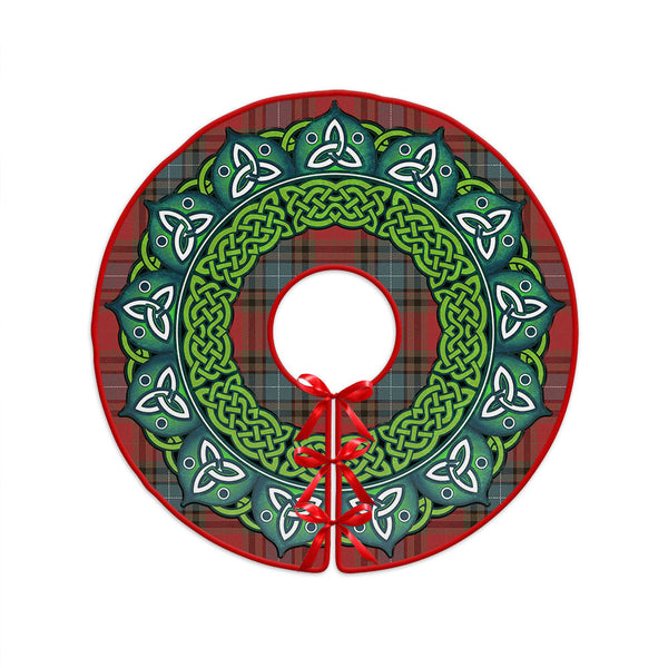 Manson Weathered Clan Badge Tartan Christmas Tree Skirt Heritage Holiday Decor