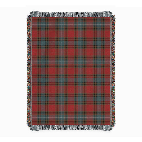 Manson Weathered Clan Badge Tartan Woven Blanket