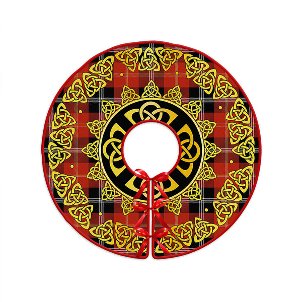 Marjoribanks Ancient Clan Badge Tartan Christmas Tree Skirt Golden Celtic Heritage