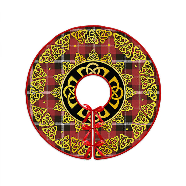 Marjoribanks Weathered Clan Badge Tartan Christmas Tree Skirt Golden Celtic Heritage