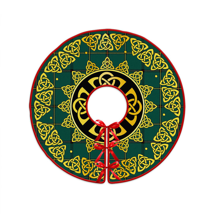 Marr Modern Clan Badge Tartan Christmas Tree Skirt Golden Celtic Heritage