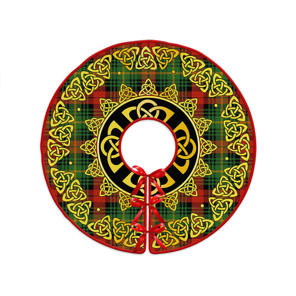 Martin Ancient Clan Badge Tartan Christmas Tree Skirt Golden Celtic Heritage