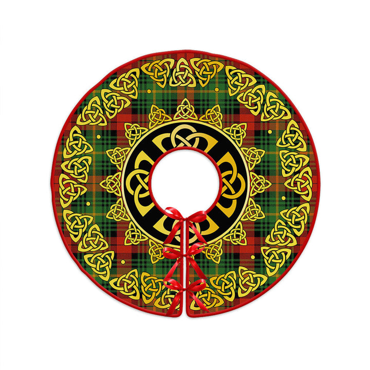 Martin Ancient Clan Badge Tartan Christmas Tree Skirt Golden Celtic Heritage