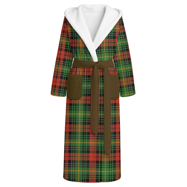 Martin Ancient Clan Badge Tartan Flannel Hooded Bathrobe