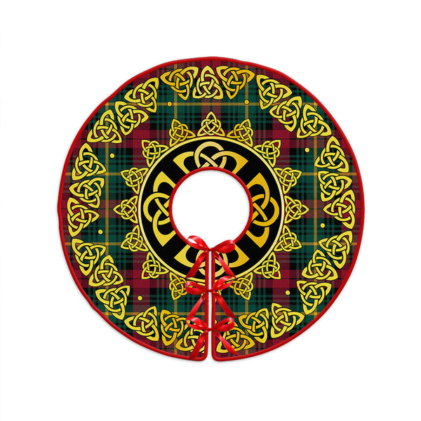 Martin Modern Clan Badge Tartan Christmas Tree Skirt Golden Celtic Heritage