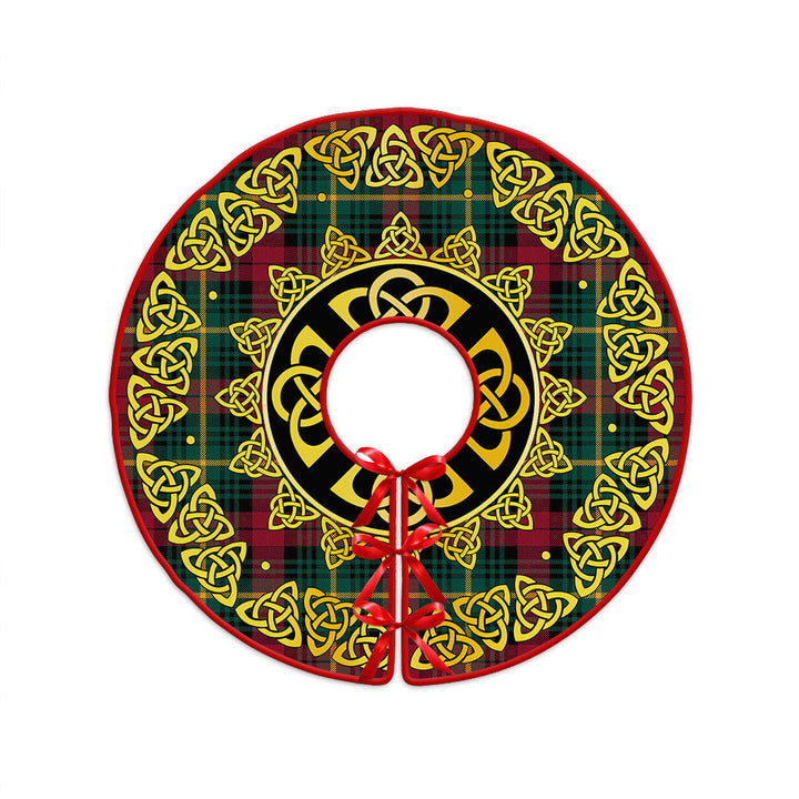 Martin Modern Clan Badge Tartan Christmas Tree Skirt Golden Celtic Heritage
