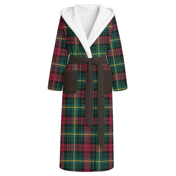 Martin Modern Clan Badge Tartan Flannel Hooded Bathrobe