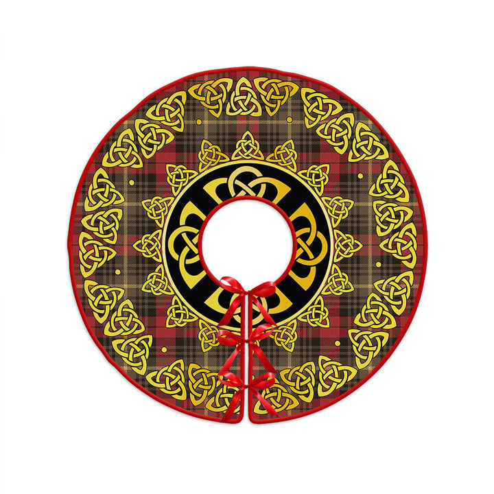 Martin Weathered Clan Badge Tartan Christmas Tree Skirt Golden Celtic Heritage
