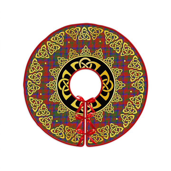Matheson Ancient Clan Badge Tartan Christmas Tree Skirt Golden Celtic Heritage