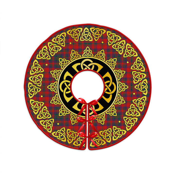 Matheson Modern Clan Badge Tartan Christmas Tree Skirt Golden Celtic Heritage