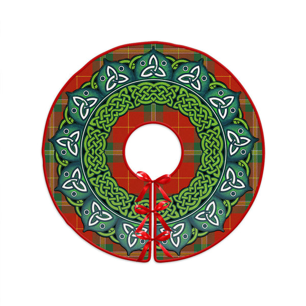 Maver Modern Clan Badge Tartan Christmas Tree Skirt Heritage Holiday Decor