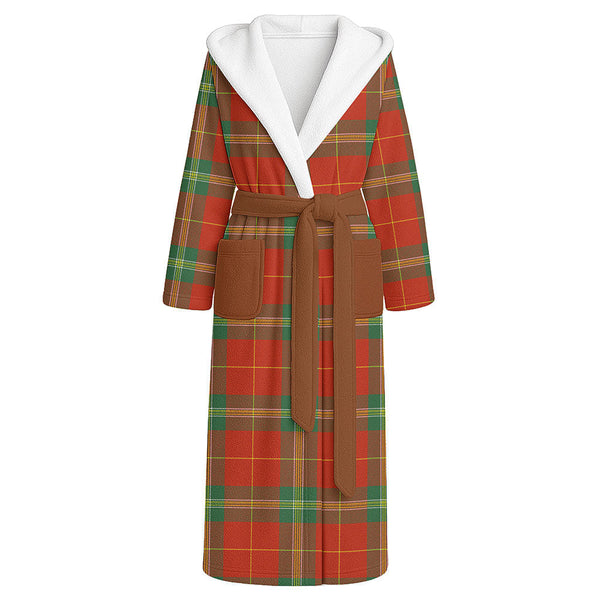 Maver Modern Clan Badge Tartan Flannel Hooded Bathrobe