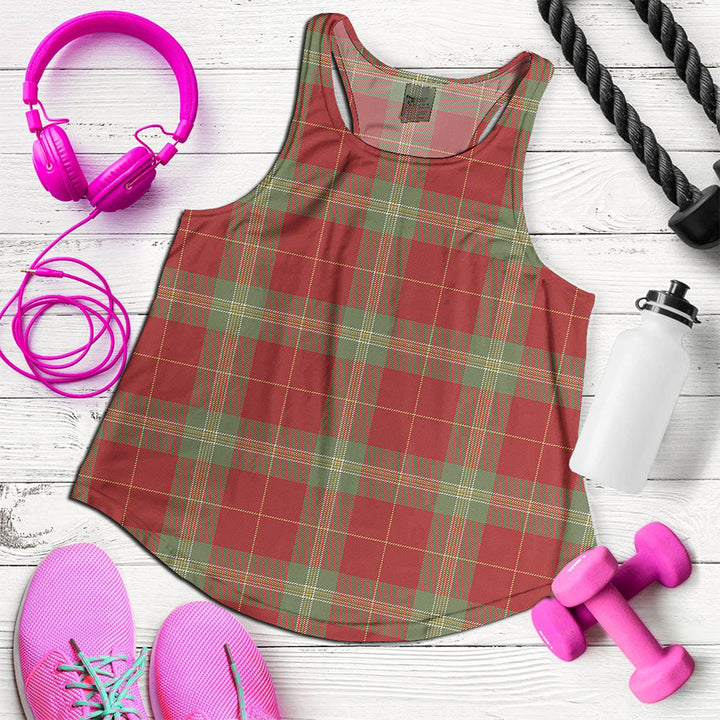 Maver Weathered Clan Badge Tartan Women Racerback Tank Top