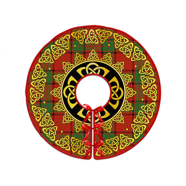Maxwell Ancient Clan Badge Tartan Christmas Tree Skirt Golden Celtic Heritage