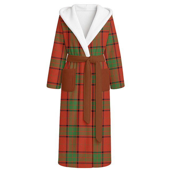 Maxwell Ancient Clan Badge Tartan Flannel Hooded Bathrobe