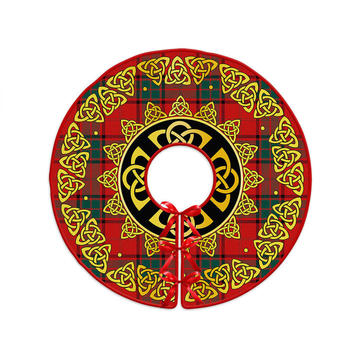 Maxwell Modern Clan Badge Tartan Christmas Tree Skirt Golden Celtic Heritage