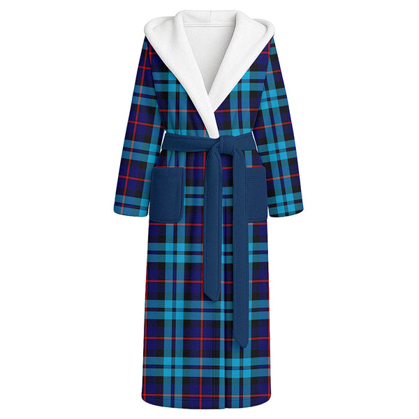 McCorquodale Clan Badge Tartan Flannel Hooded Bathrobe