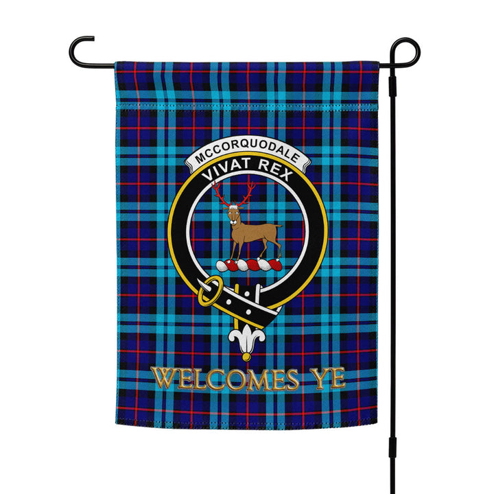 McCorquodale Clan Badge Tartan Garden Flag