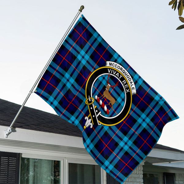 McCorquodale Clan Badge Tartan House Flag