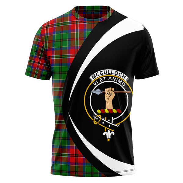 McCulloch Clan Badge Tartan T-Shirt Circle Style Personalized