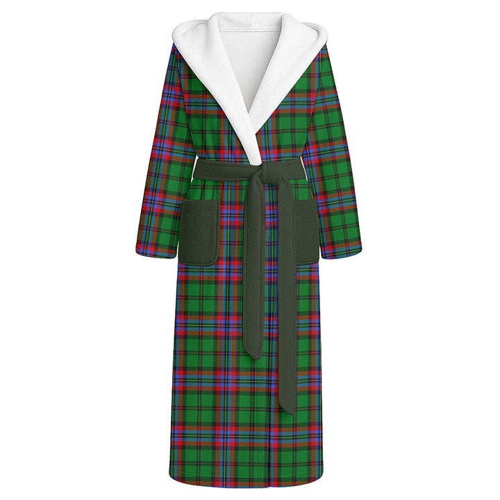 McGeachie Clan Badge Tartan Flannel Hooded Bathrobe