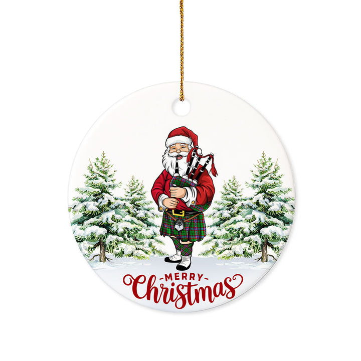 McGeachie Tartan Ceramic Ornament Santa