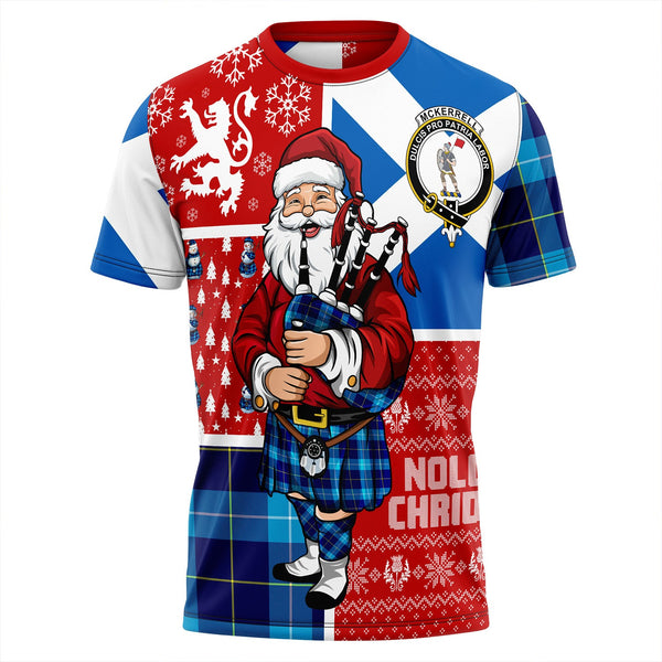 McKerrell Clan Badge Tartan T-Shirt Scotland Christmas Santa