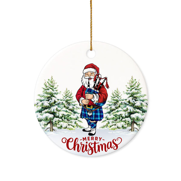McKerrell Tartan Ceramic Ornament Santa