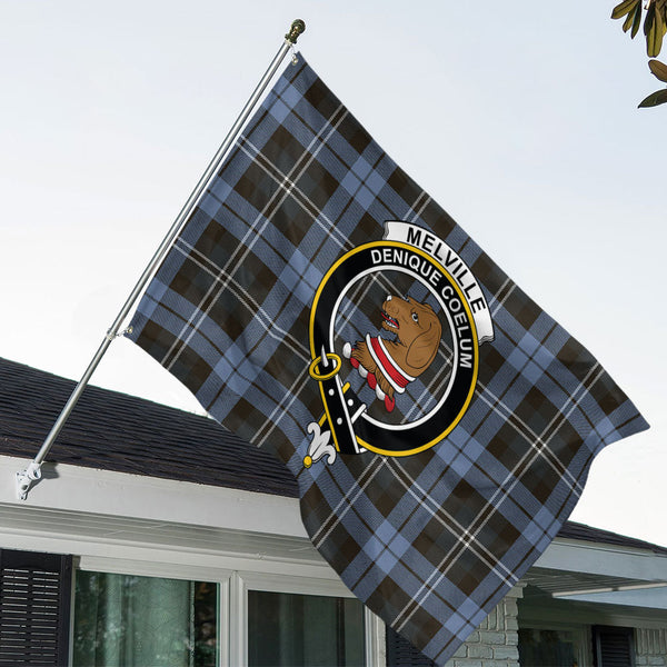 Melville Weathered Clan Badge Tartan House Flag