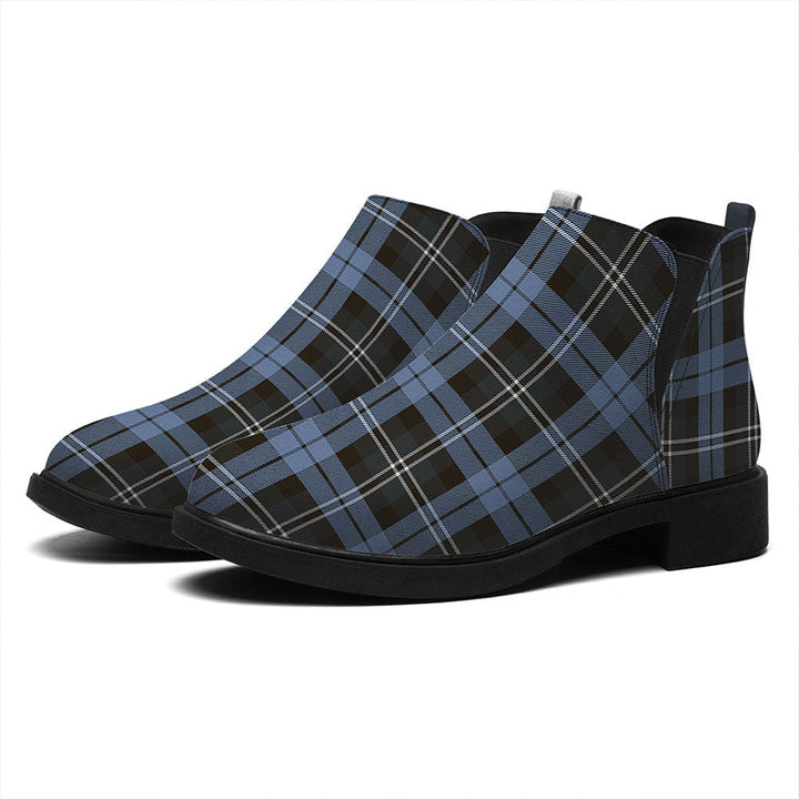 Melville Weathered Tartan Flat Ankle Boots