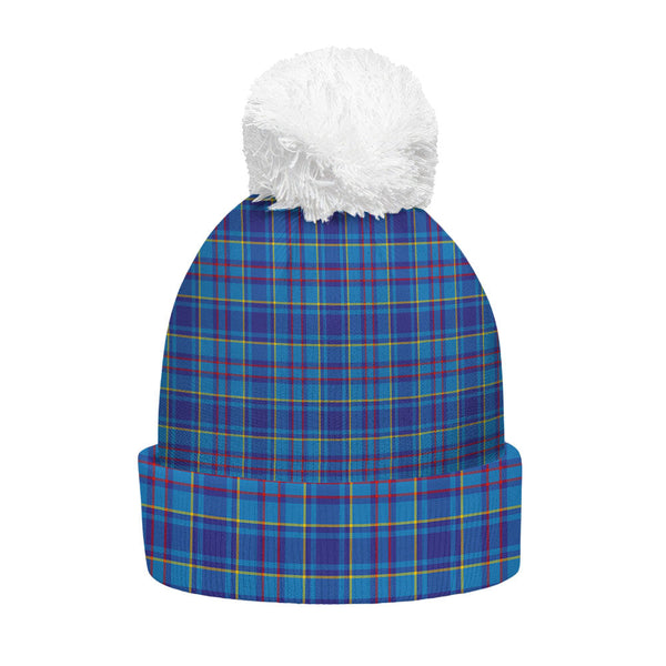 Mercer Modern Clan Badge Tartan Bobble Beanie Hat
