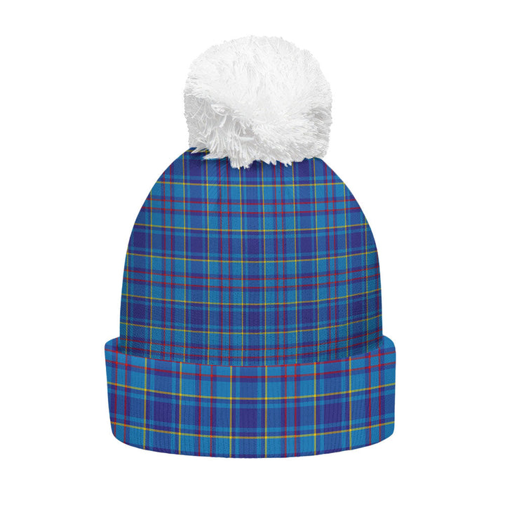 Mercer Modern Clan Badge Tartan Bobble Beanie Hat