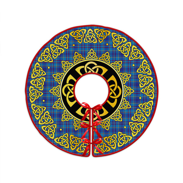 Mercer Modern Clan Badge Tartan Christmas Tree Skirt Golden Celtic Heritage
