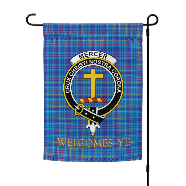 Mercer Modern Clan Badge Tartan Garden Flag