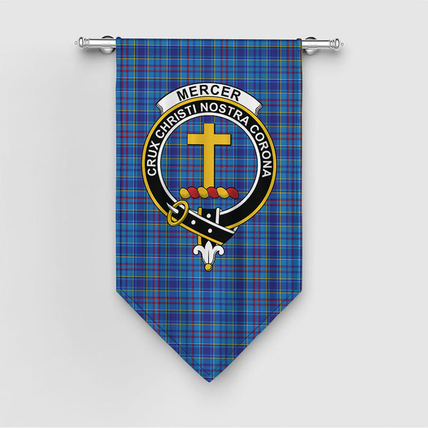 Mercer Modern Clan Badge Tartan Gonfalon