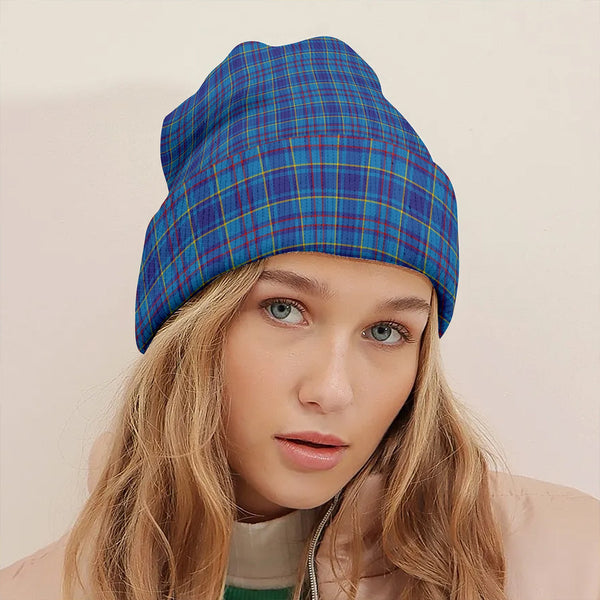 Mercer Modern Clan Badge Tartan Knitted Beanie