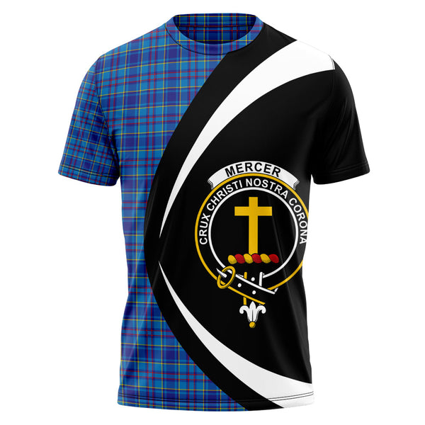 Mercer Modern Clan Badge Tartan T-Shirt Circle Style Personalized