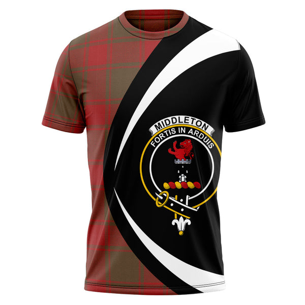 Middleton Ancient Clan Badge Tartan T-Shirt Circle Style Personalized