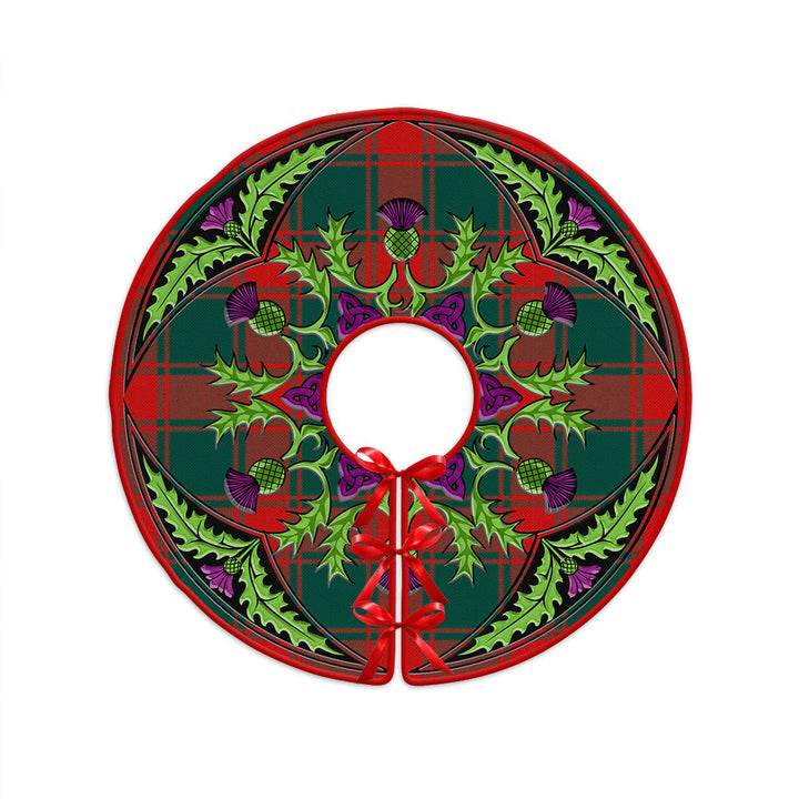 Middleton Weathered Clan Badge Tartan Christmas Tree Skirt Scottish Thistle Design