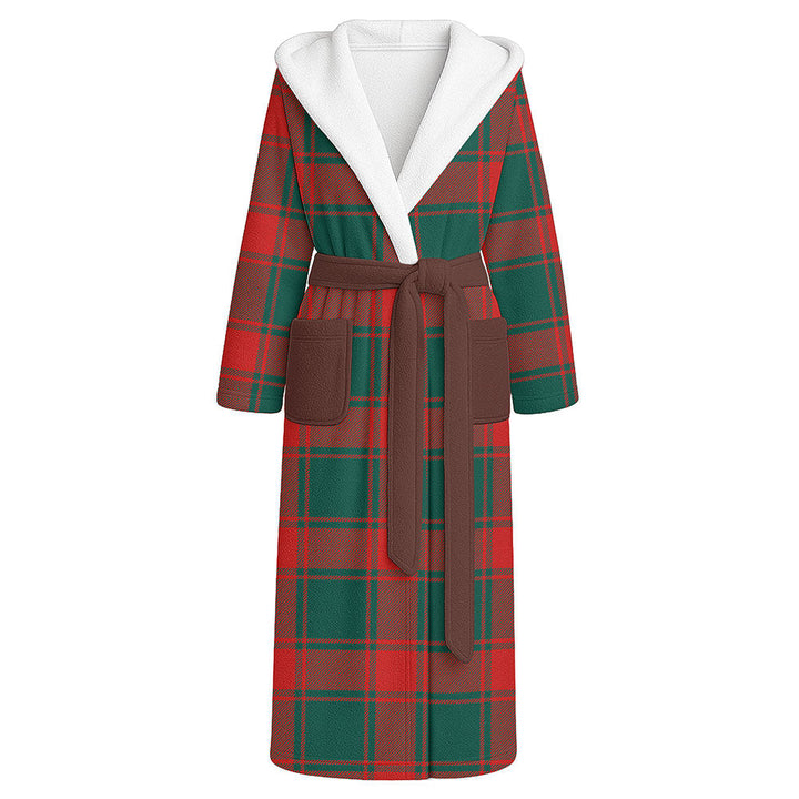 Middleton Weathered Clan Badge Tartan Flannel Hooded Bathrobe