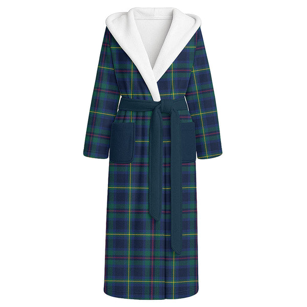 Miller Modern Clan Badge Tartan Flannel Hooded Bathrobe