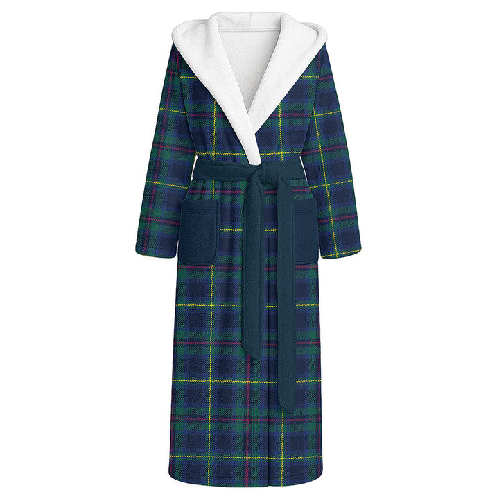 Miller Modern Clan Badge Tartan Flannel Hooded Bathrobe