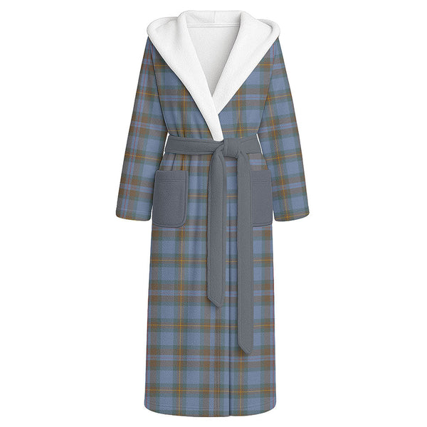 Miller Weathered Clan Badge Tartan Flannel Hooded Bathrobe