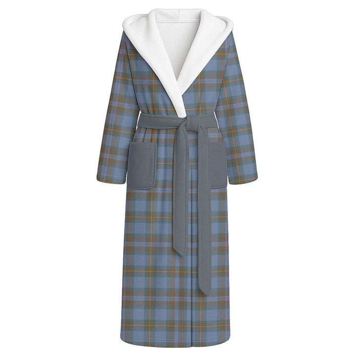 Miller Weathered Clan Badge Tartan Flannel Hooded Bathrobe