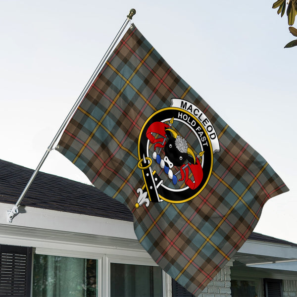 MacLeod of Harris (MacLeod Hunting) Weathered Clan Badge Tartan House Flag