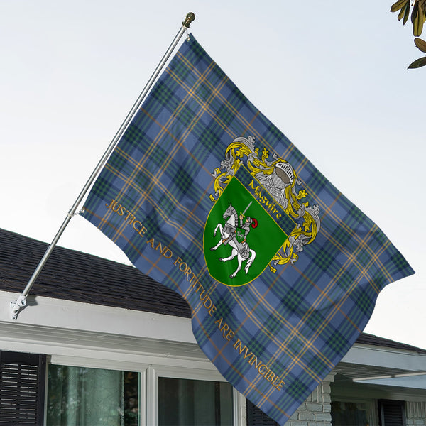 Irish Maguire of Fermanagh Crest Tartan House Flag